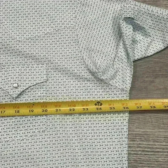 Ely Cattleman Western Cowboy Short Sleeve Button up Shirt Pearl Snap Classic XL - Picture 9 of 12